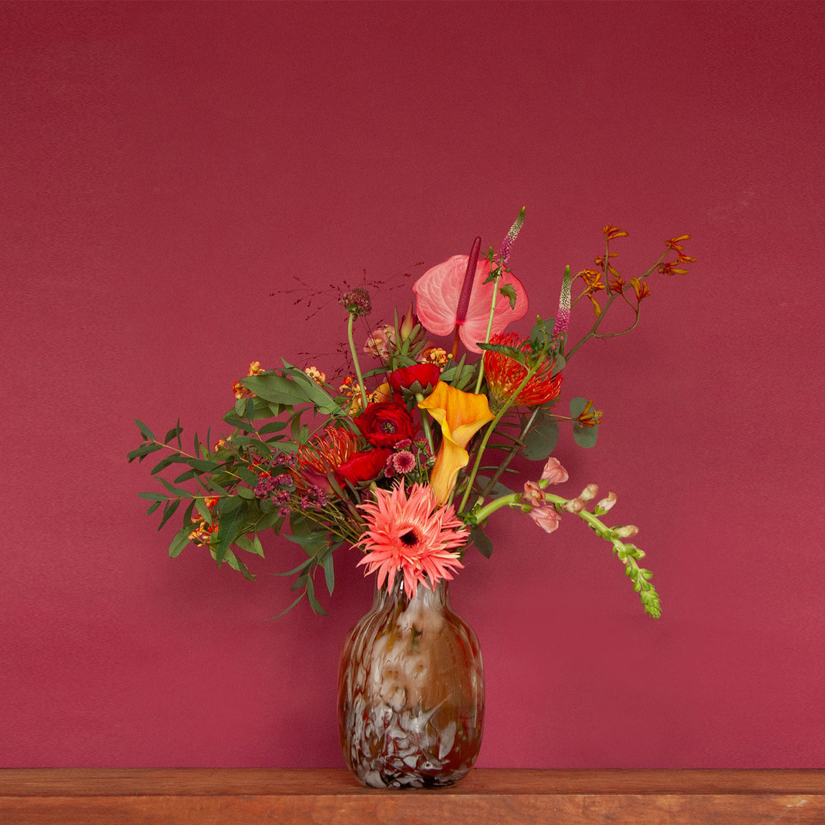 Limited Edition Golden Vase & Dragon Skies Bouquet The Floristry