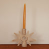Limited Edition Rays Candlestick Holder - Lamb White